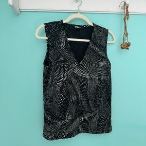 DKNY funky polka dot tank top